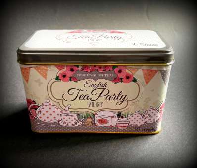 New English Teas - Earl Grey Tea 40 Tea Bags - English Tea Party Tin - Earl Grey 