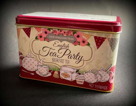 New English Teas - English Breakfast Tea 40 Tea Bags - English Tea Party Tin Breakfast Tea 